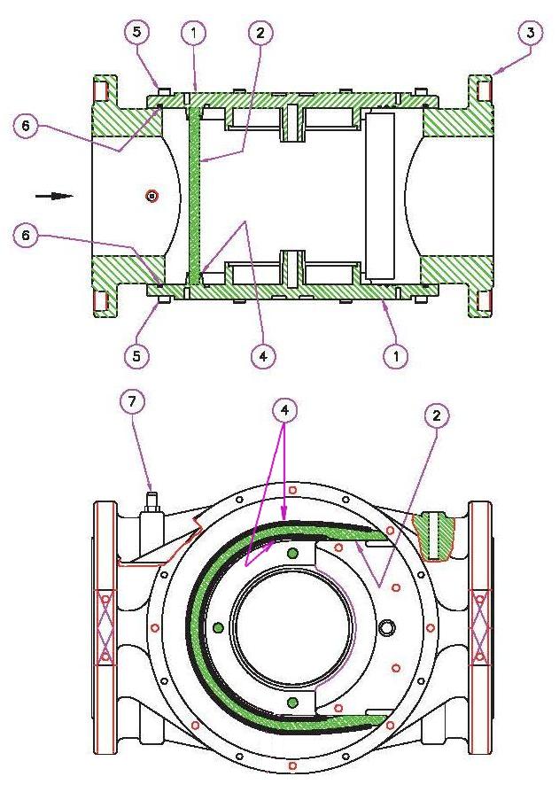 FM karimás gázszűrő szerkezeti rajz